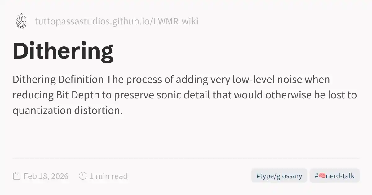 Dithering