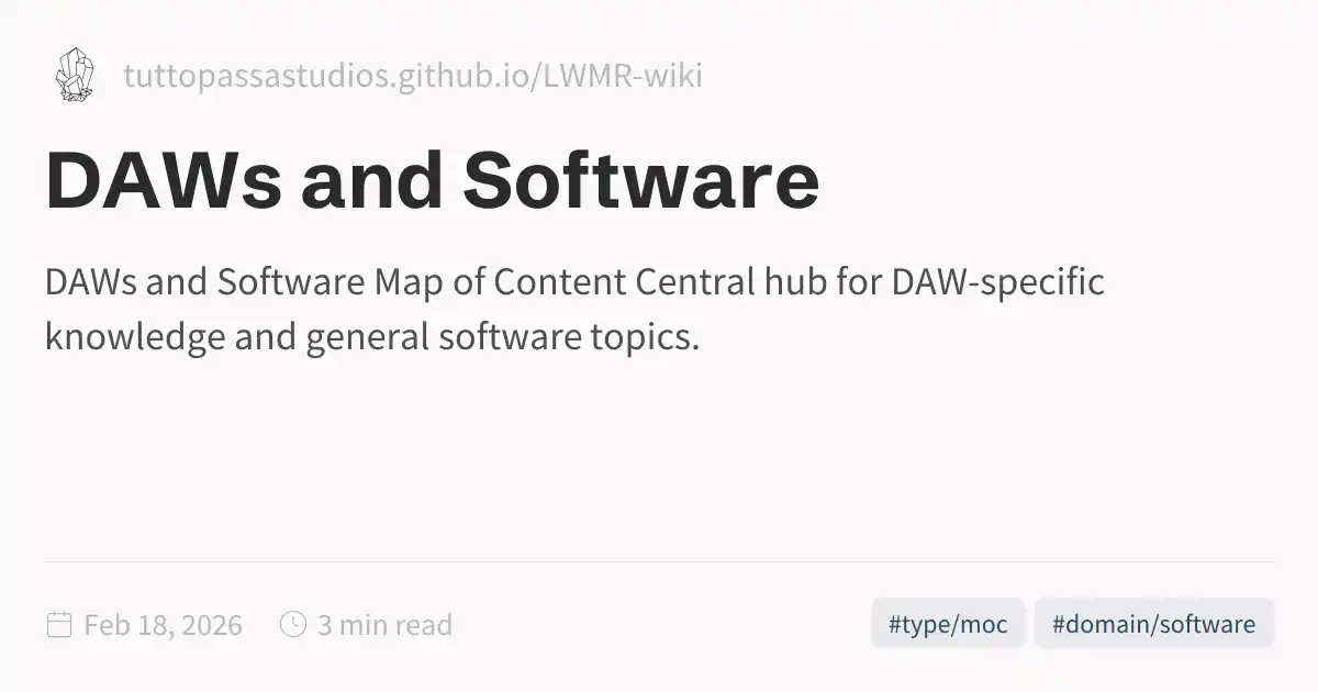 DAWs and Software